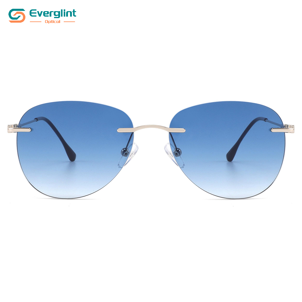 Exclusive High-end Unisex Rimless Metal Sun EGS15096