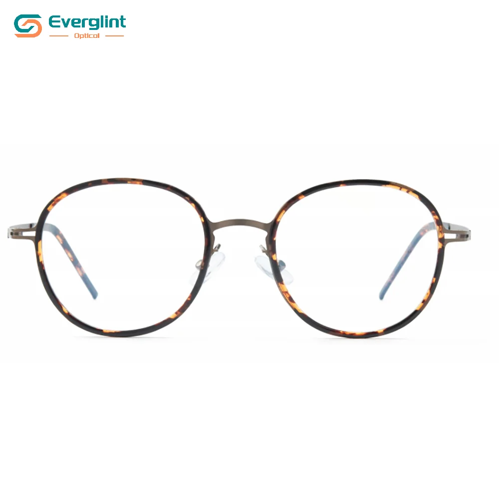 Round  Metal Front Titanium Temple Optical EGM15126