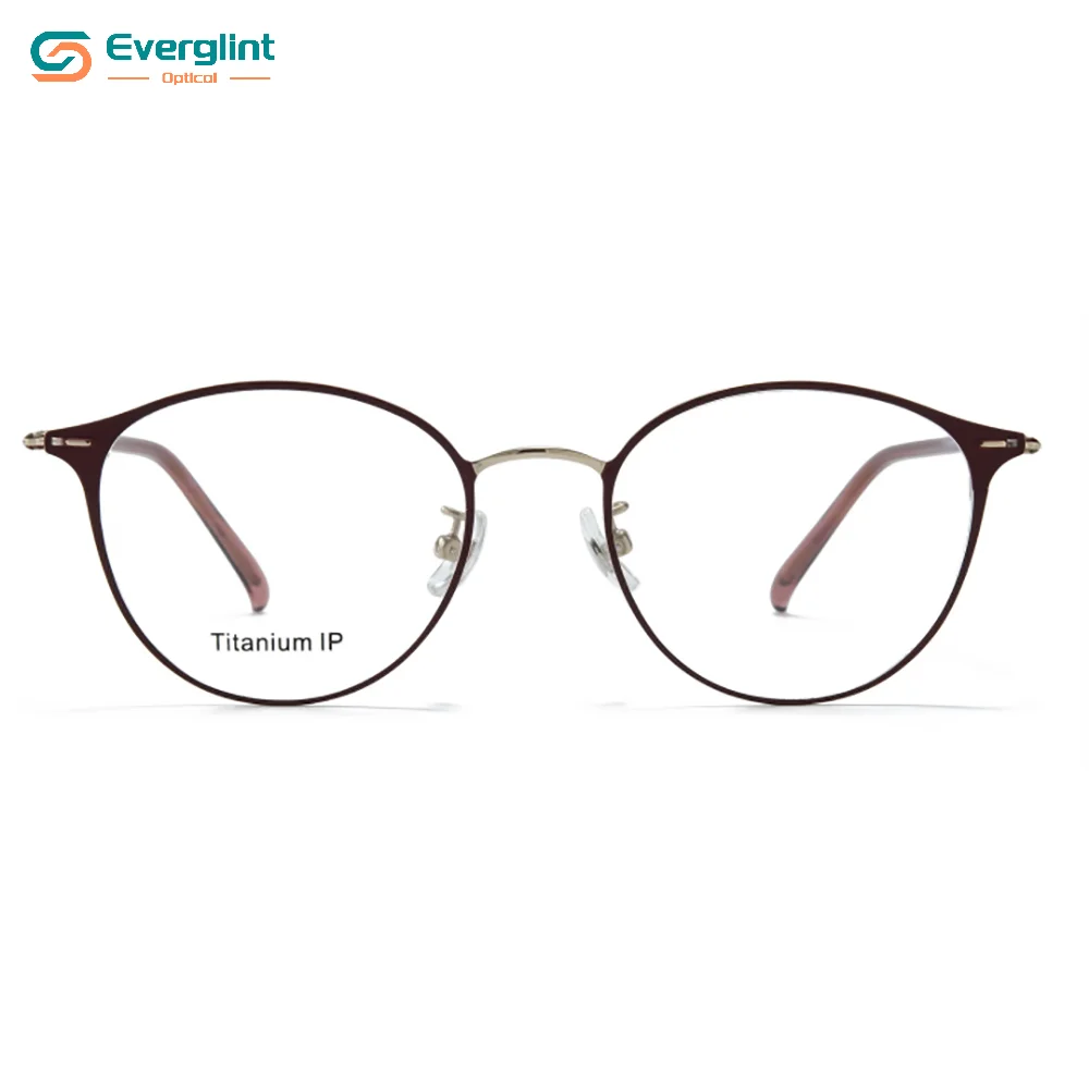  Trendy Refined Metal Front Titanium Temple Optical EGM15119