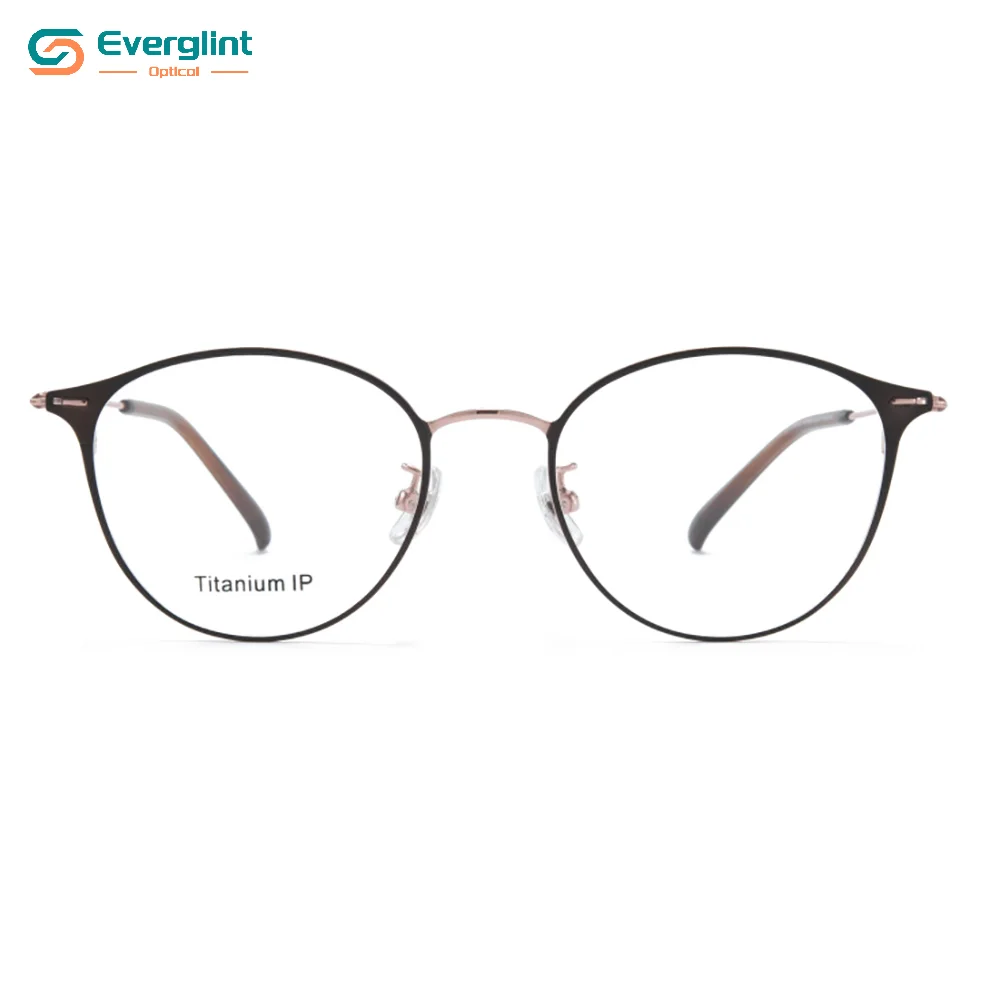 Elegant Refined Metal Front Titanium Temple Optical EGM15116