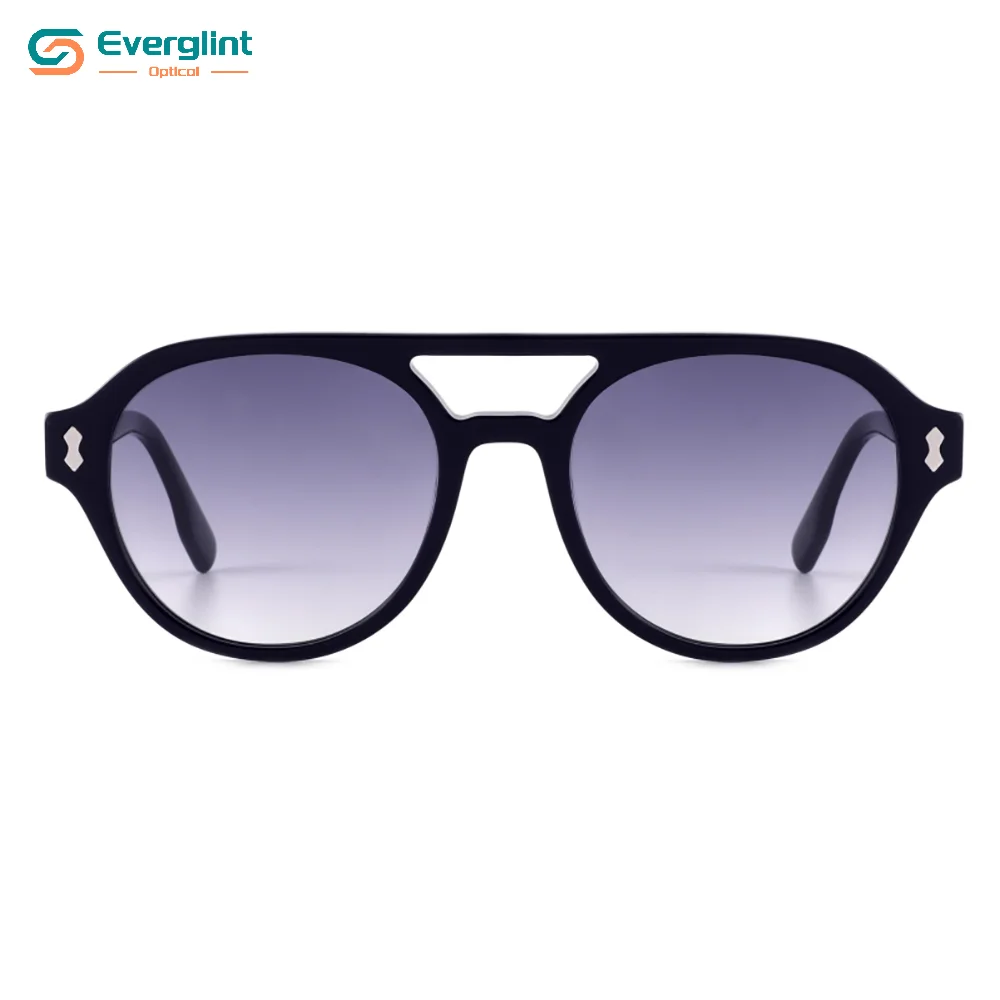 Premium Retro Round Unisex Acetate Sunglasses EGS15110 