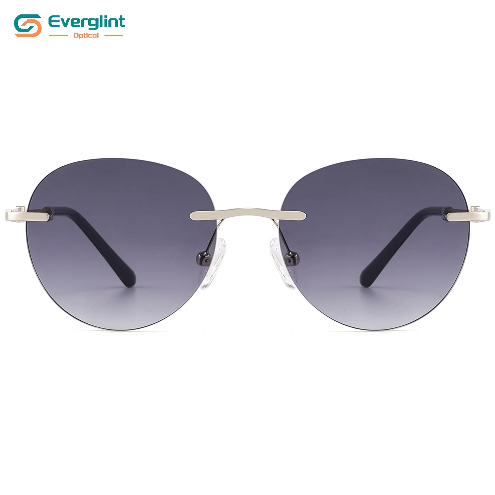 Custom-made Polished Rimless Metal Sunglasses EGS15104
