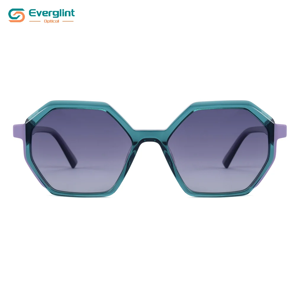 Geometric High-end Designer Unisex Acetate Sun EGS15086