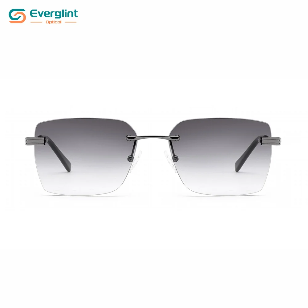 Modern Unisex Rimless Metal Sunglasses EG17219