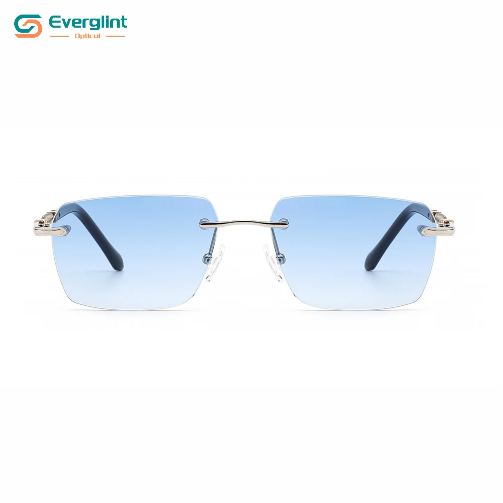 Modern Unisex Rimless Metal Sunglasses EG17220