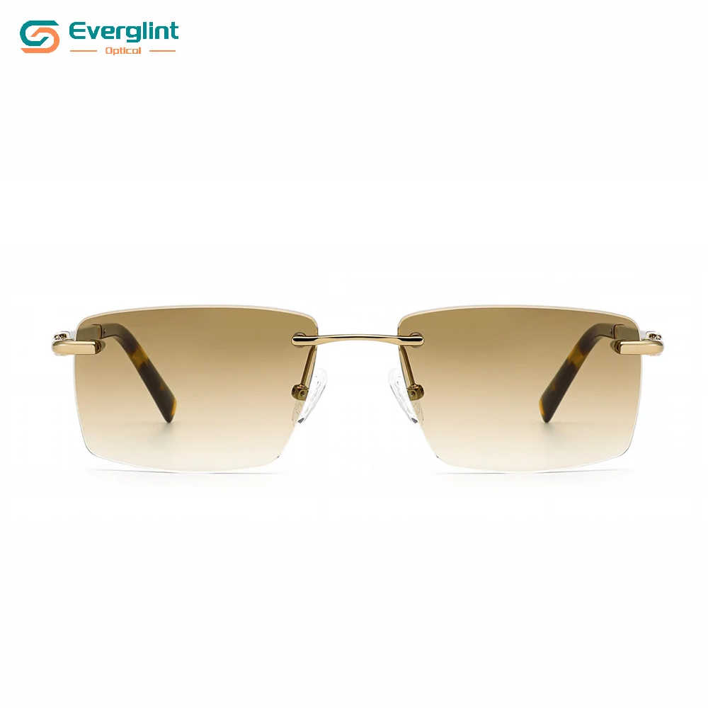Modern Unisex Rimless Metal Sunglasses EG17221