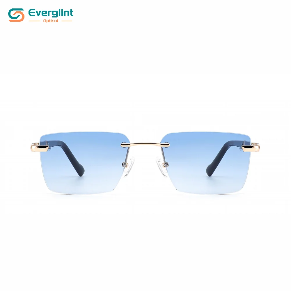 Modern Unisex Rimless Metal Sunglasses EG17222