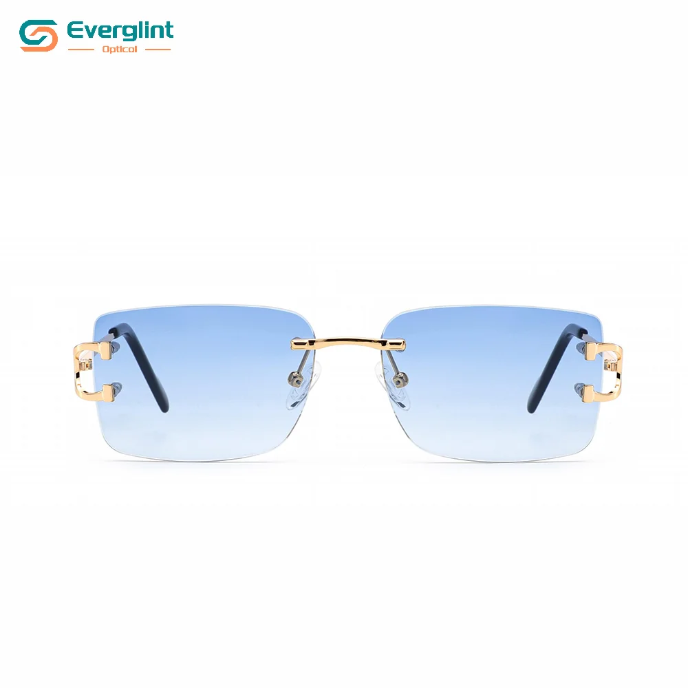 Modern Unisex Rimless Metal Sunglasses EG17223