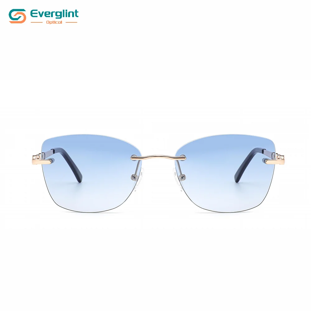 Modern Unisex Rimless Metal Sunglasses EG17224