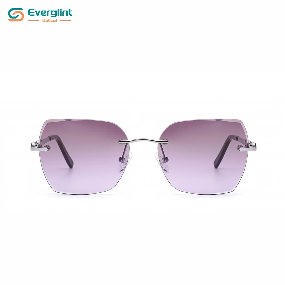 Modern Unisex Rimless Metal Sunglasses EG17225