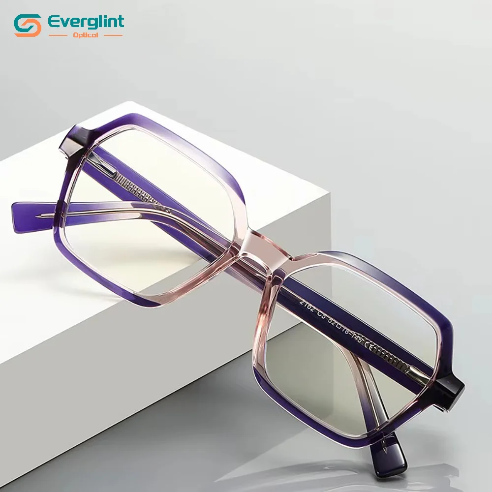 EG29 Fashion Square Reading Glasses Myopia Hyperopia Glasses Anti-Blue Light Optical Glasses 