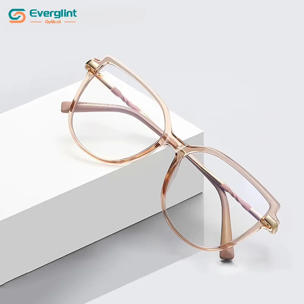 EG38 Stylish Oversized Pop Frame Reading Glasses Anti-Blue Light Custom Prescription for Men and Wom