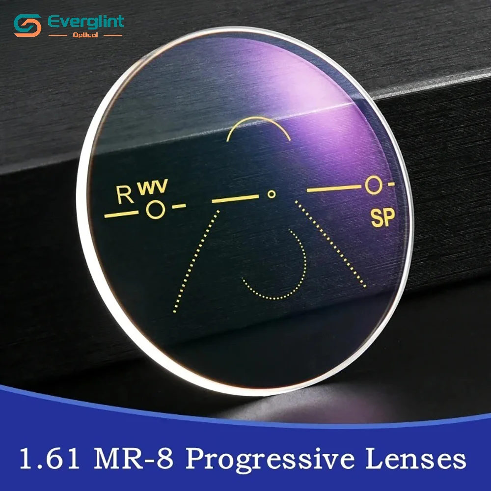 MR-8 MR-7 Ultra Tough HD Aspherical Anti-Blue Light Photochromic Rimless Glasses Progressive Multifo