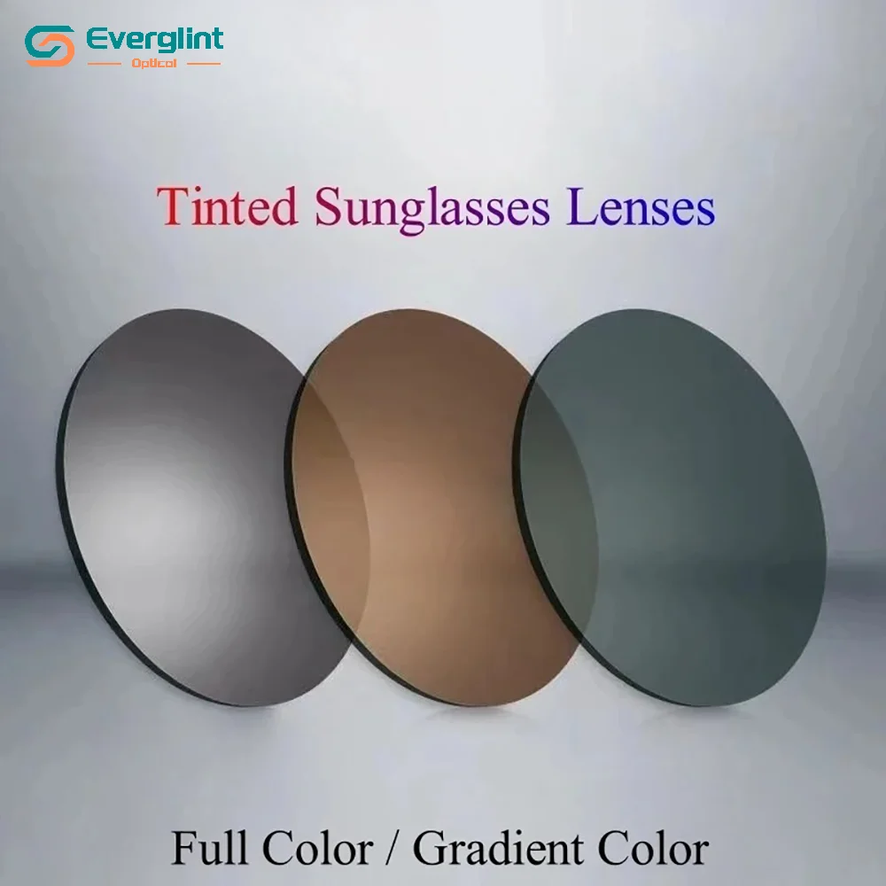 Aspherical Tinted Non-polarized Prescription Sunglasses Full Gradient CR39 Resin HD Driving Lens 1 P
